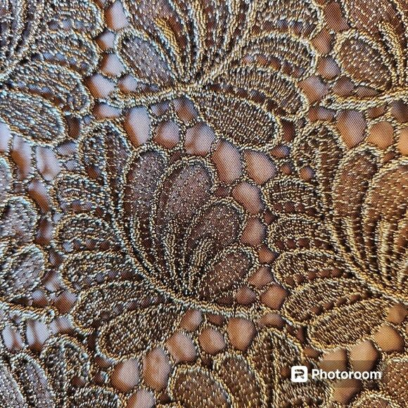 Talbots Lace Blouse Womens SZ 6 Fairy Whimsygoth Formal Holiday Glam Scalloped - Picture 3 of 5